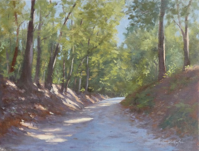 Painting of Nags Head Woods by Margie Worthington