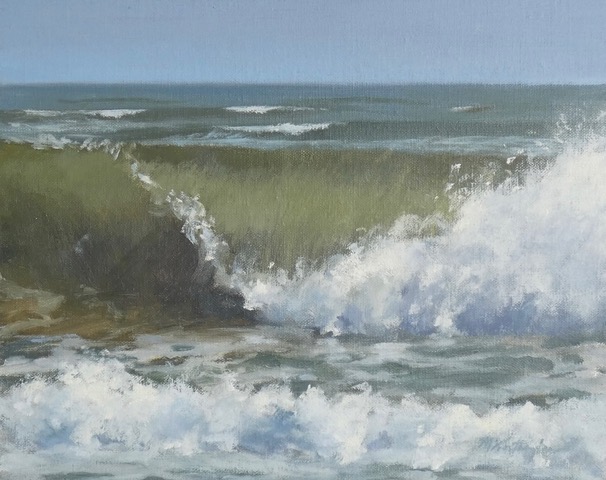 Painting of waves by Margie Worthington